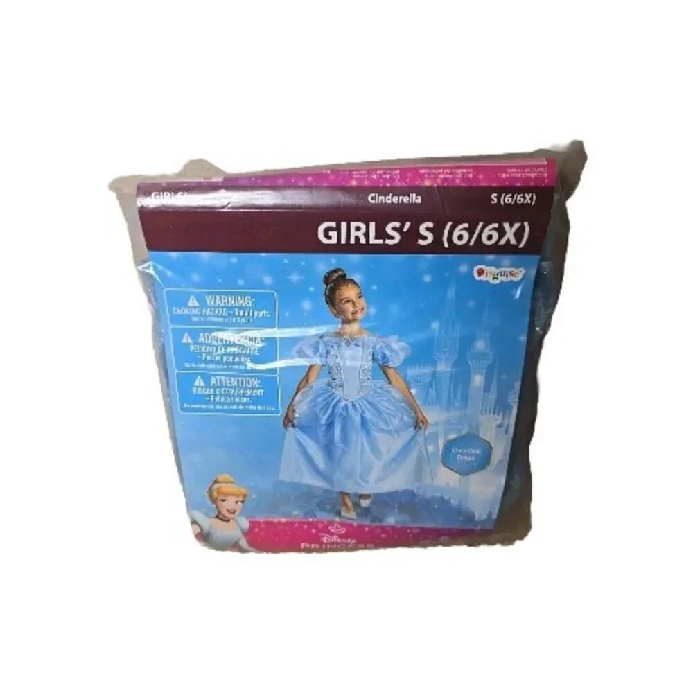 Disguise Disney Princess Cinderella Costume Dress NEW Child Size Small 6/6x NEW